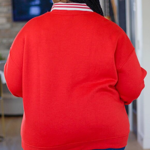 The Princeton Crew Neck Sweatshirt in Red--S, M, 2XL, 3XL - Picture 4 of 9